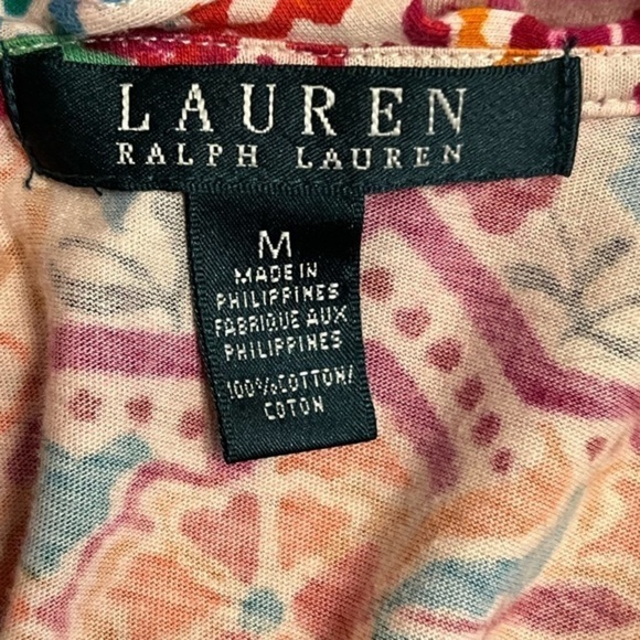 Vintage 90s Y2K Ralph Lauren Sleeveless A-line Dress Floral Paisley Medium. - Picture 11 of 12